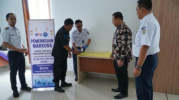 Jelang Angkuta Lebaran 2025, KAI Daop 4-BNNP Jateng Gelar Tes Urine untuk Awak Kereta Api