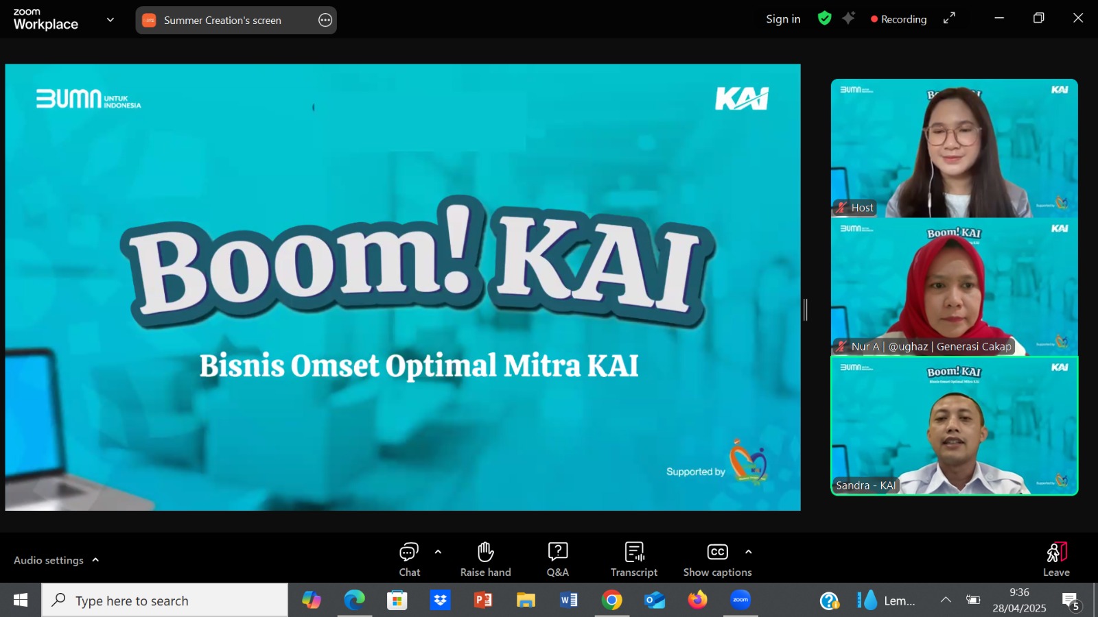 Dorong UMKM Kuasai Pasar Digital, KAI Gelar BOOM! dan MiKA Next Class
