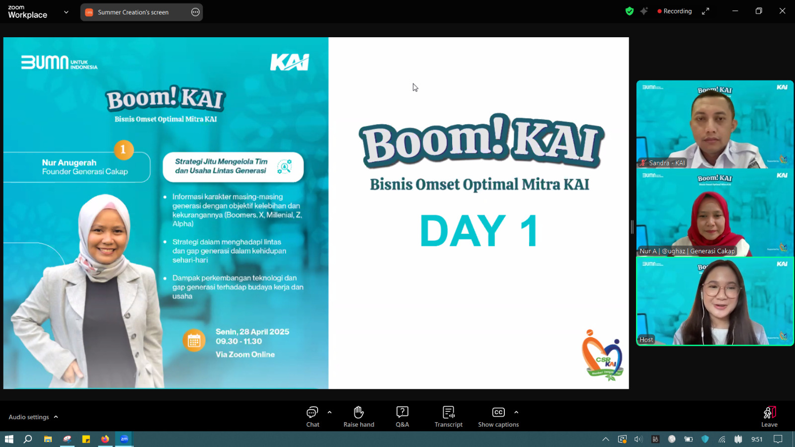 BOOM! KAI dan MiKA Next Class Jadi Wadah Inovatif KAI Majukan UMKM Lokal