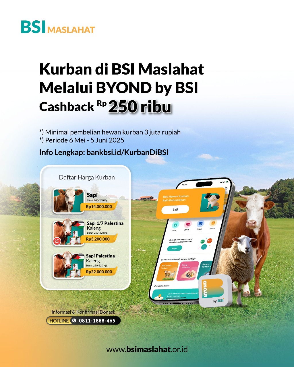 BYOND Permudah Ibadah Kurban, BSI Kerjasama Dengan 17 LAZNAS